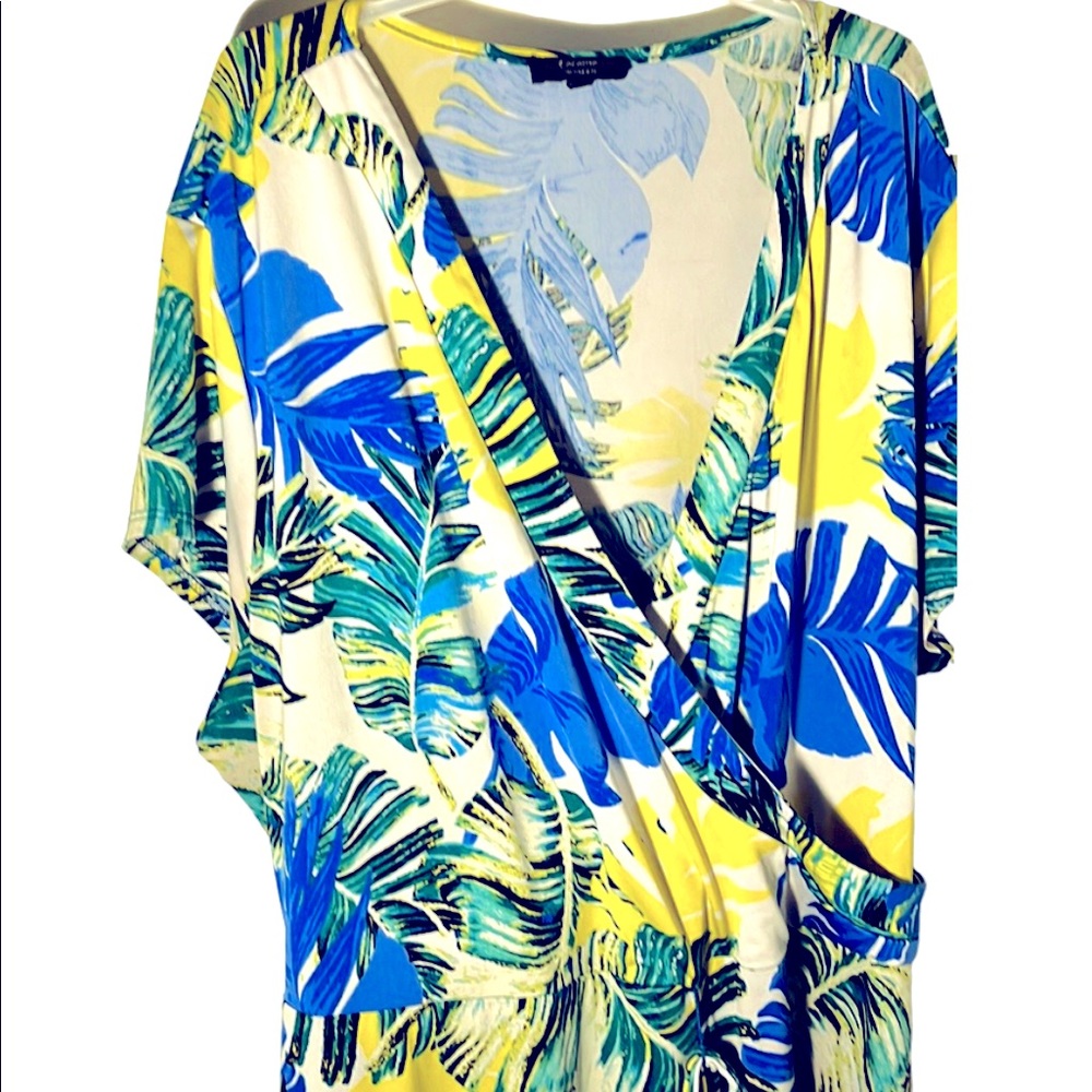 Stylish Blue/Yellow/White Cocomo 3xl plus Women’s Dress (Like New non smoke)